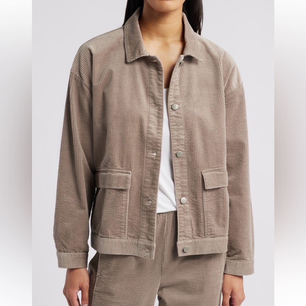 Eileen Fisher NWT Corduroy Classic Collar Jacket